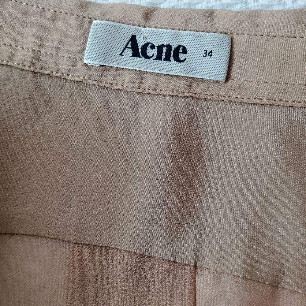 ACNE Women's Silk Blend Top  Blouse Size 34/M - Picture 4 of 10